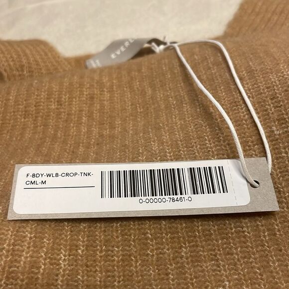 Everlane- NWT The Cozy Stretch Tank Crop Top in Camel Wool Blend- Size Medium - Picture 7 of 9